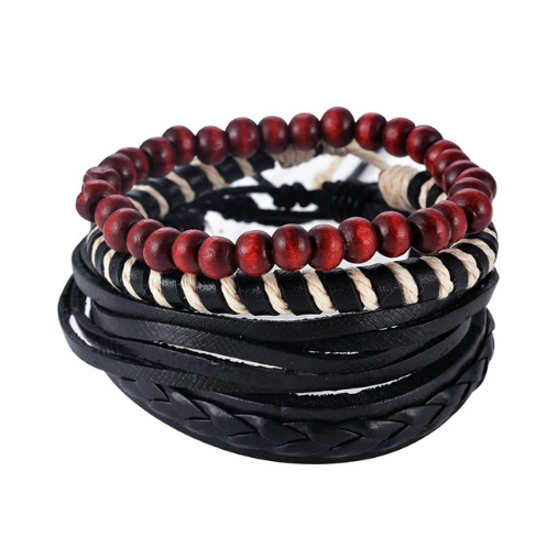 Leather Bracelet Multilayer Bead Bracelet Jewelry