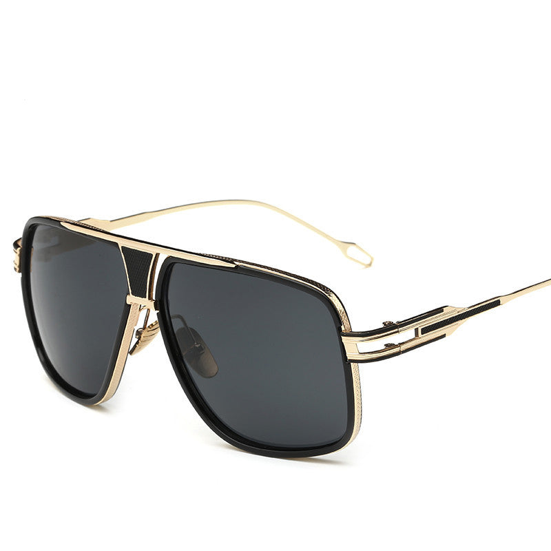 A fashion-forward pair of Beachy Cover Ups Summer Retro Square Sunglasses with black lenses.