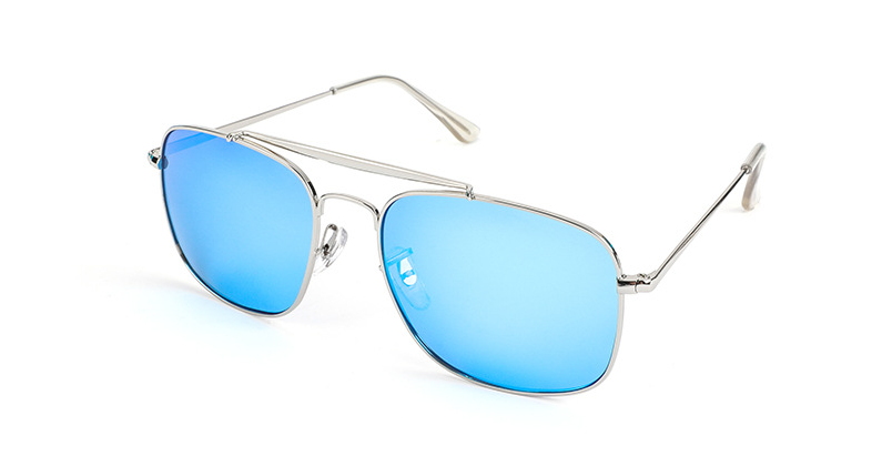 A pair of Metal Framed Polarized Sunglasses by Beachy Cover Ups on a white background.