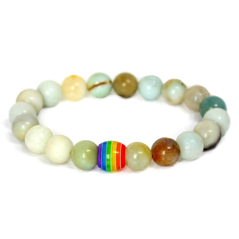 Rainbow Bead Bracelet Multi Color Options