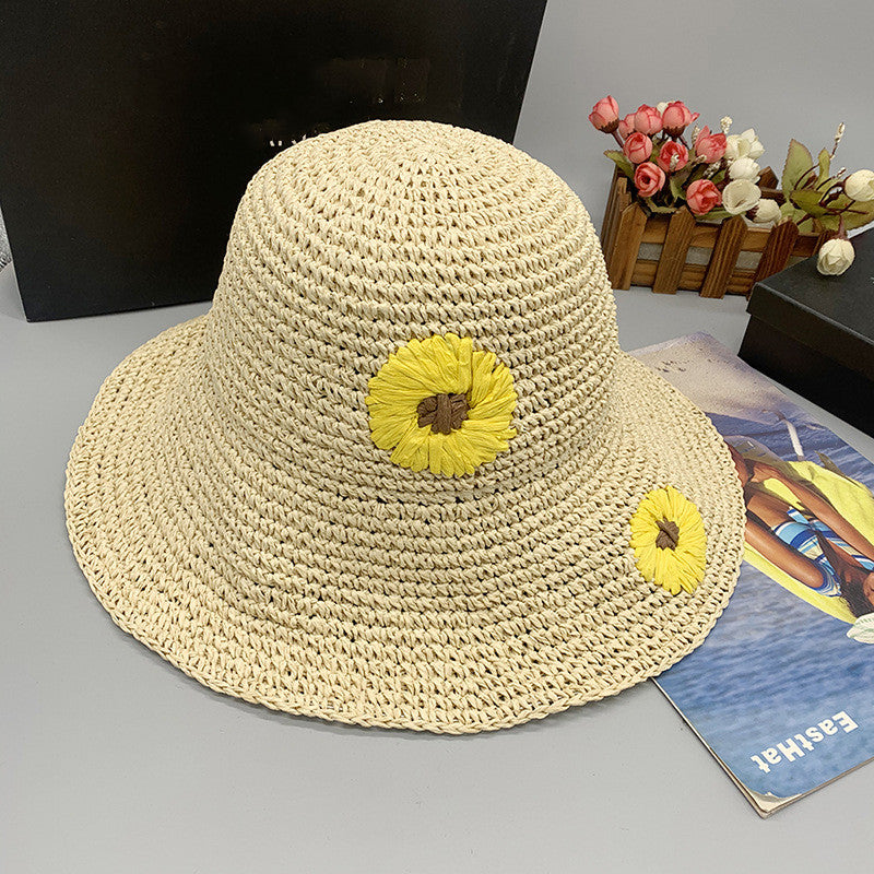 Daisy Folding Beach Straw Hat