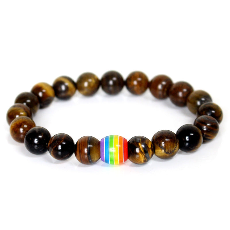 Rainbow Bead Bracelet Multi Color Options