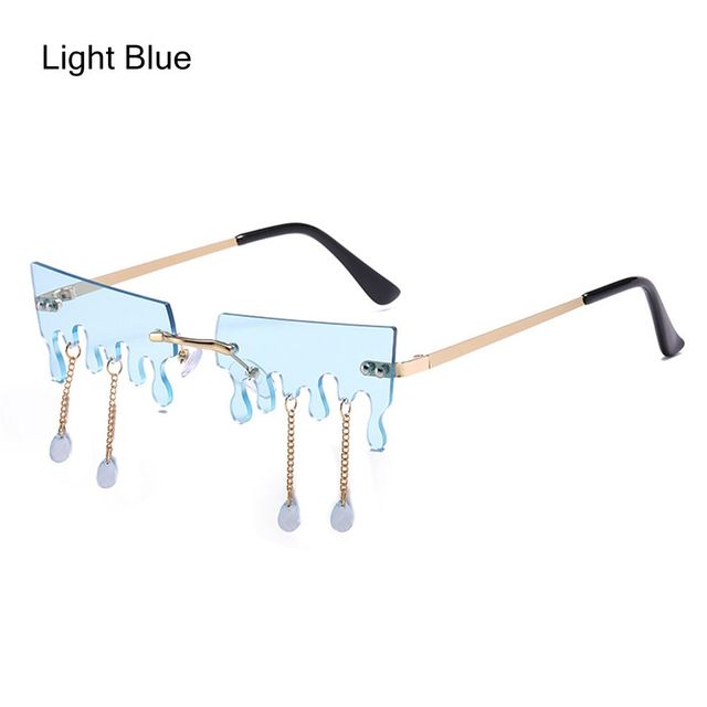 Butterfly Drip Rimless Sunglasses