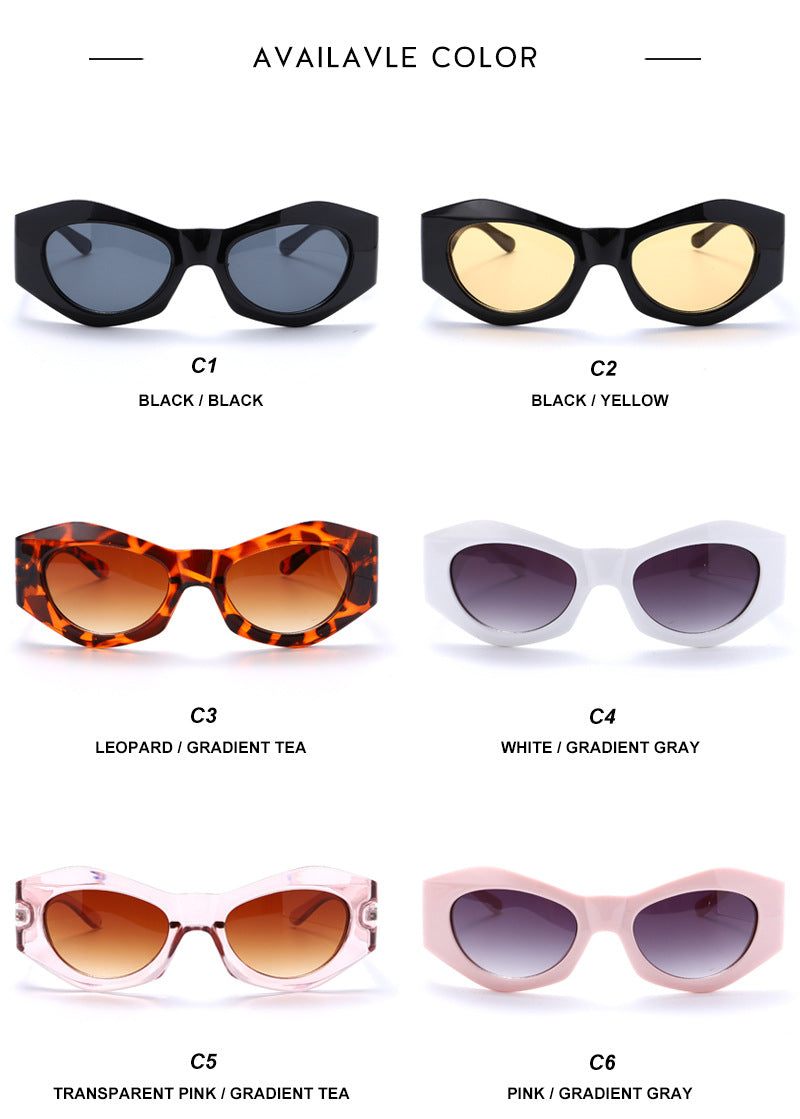 Cool Polygonal Cut Edge Sunglasses