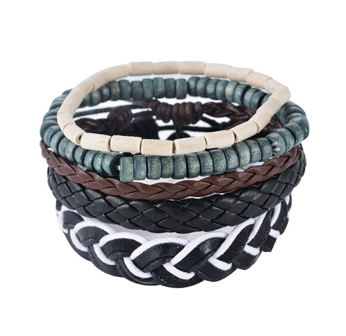 Leather Bracelet Multilayer Bead Bracelet Jewelry