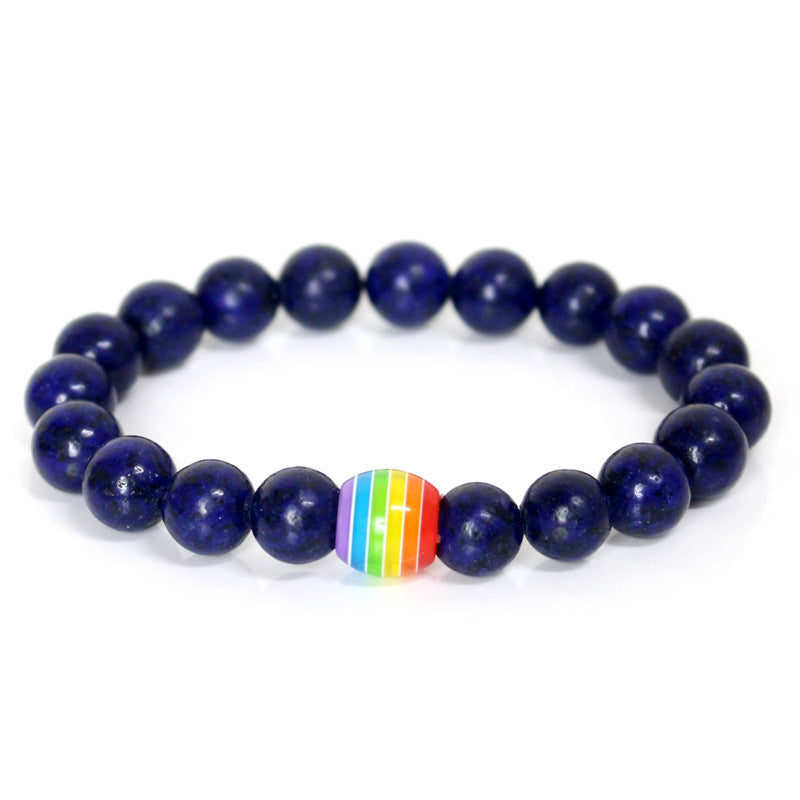 Rainbow Bead Bracelet Multi Color Options