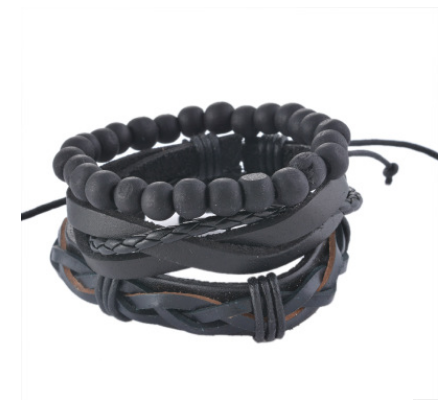 Leather Bracelet Multilayer Bead Bracelet Jewelry