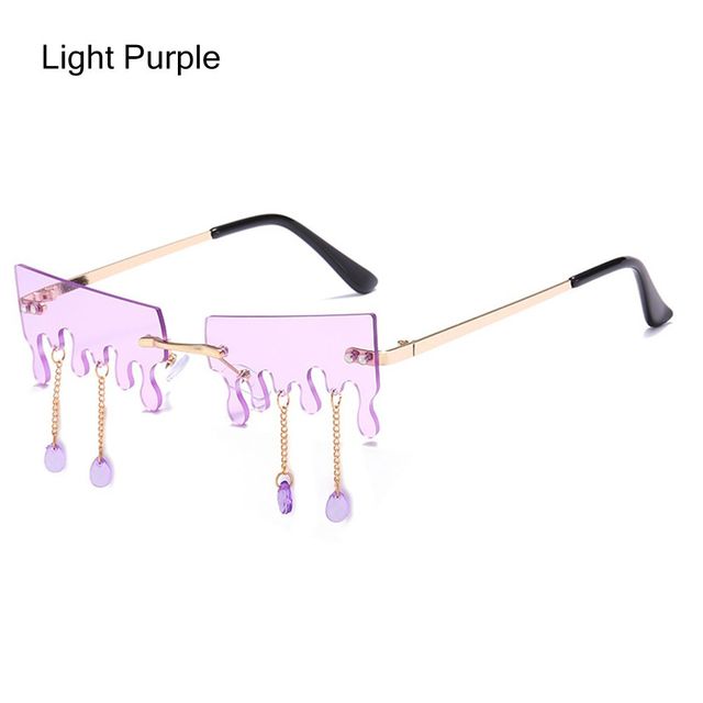 Butterfly Drip Rimless Sunglasses