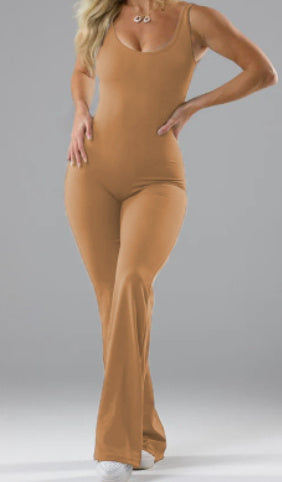 Slim Fit Hip Raise Backless Jumpsuit