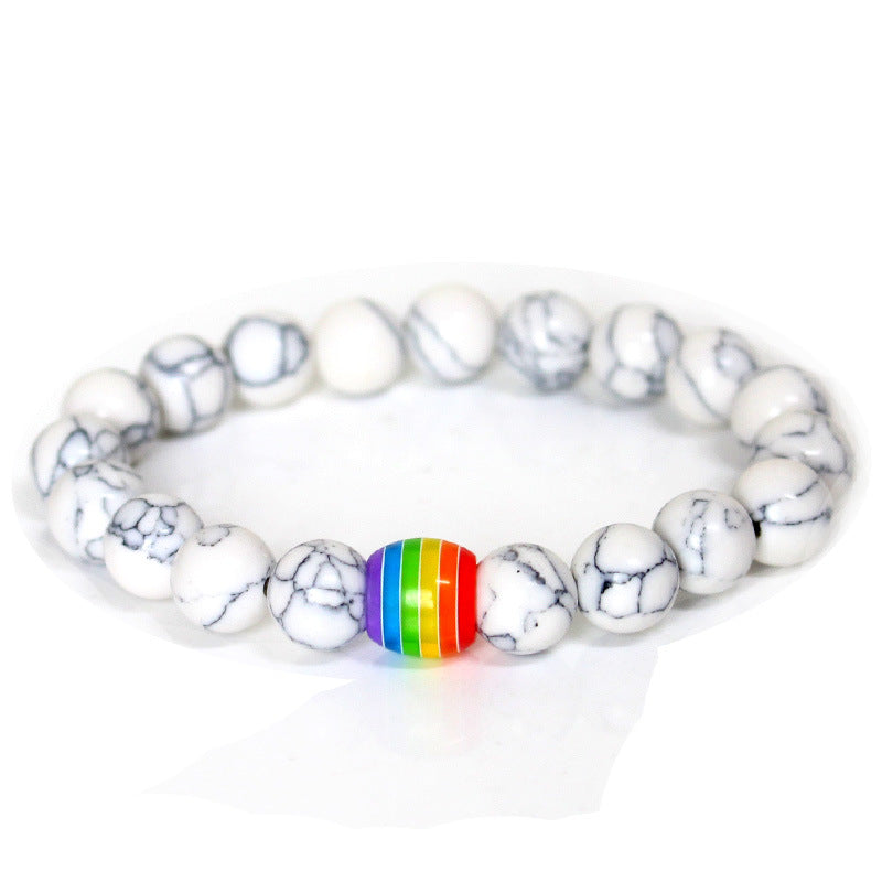 Rainbow Bead Bracelet Multi Color Options