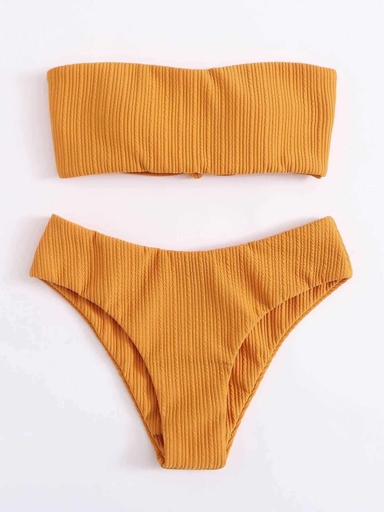 A Beachy Cover Ups Beachy Bandeau Bikini Solid Striped Texture set.