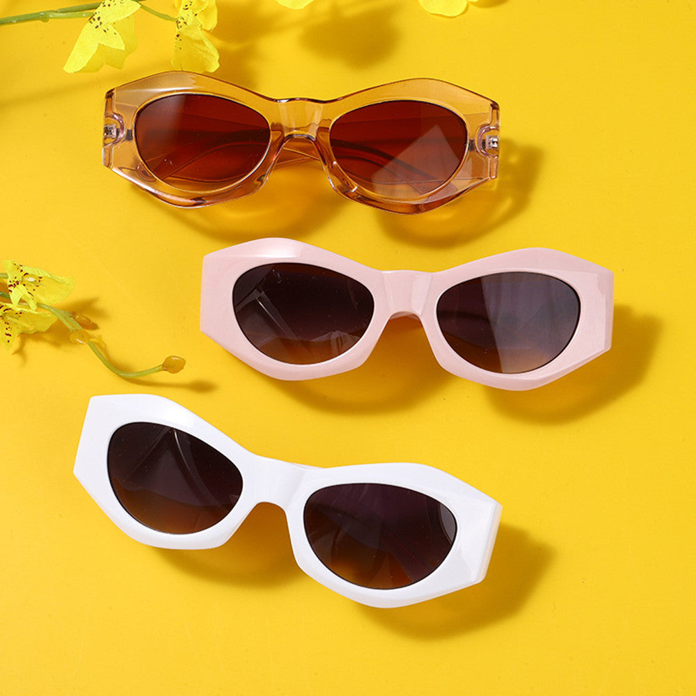 Cool Polygonal Cut Edge Sunglasses