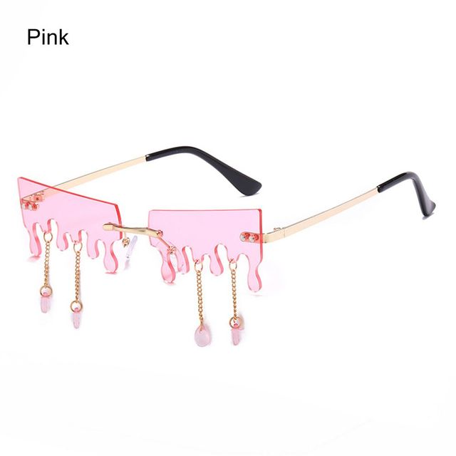 Butterfly Drip Rimless Sunglasses