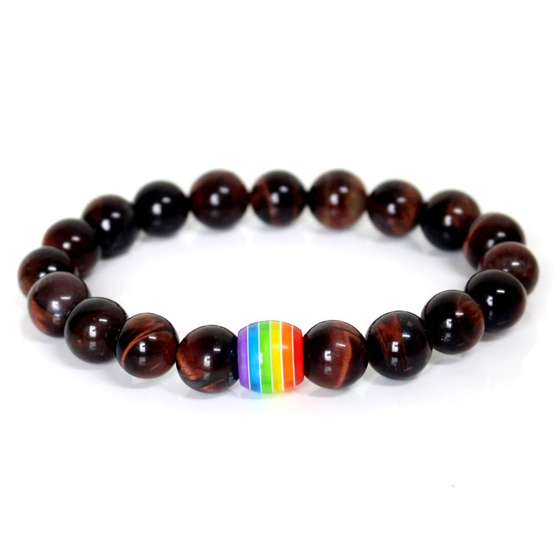 Rainbow Bead Bracelet Multi Color Options