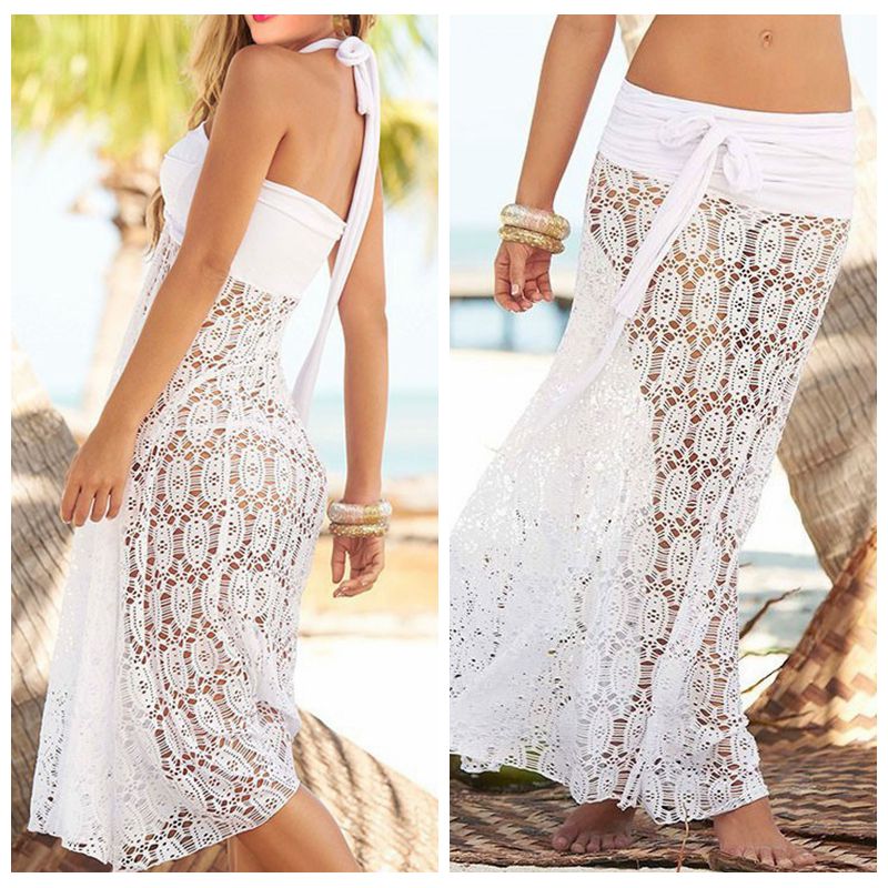 2-in-1 Solid Beach Dress Skirt - Beachy Cover Ups