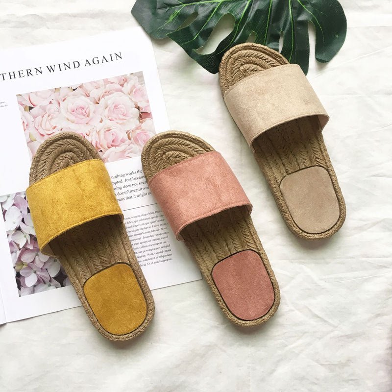 Beachy Rattan Beach Slippers - Beachy Cover Ups