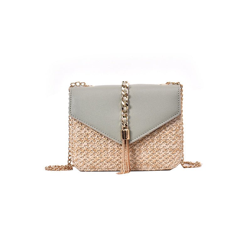 Chained Classy Woven Shoulder Bag - Beachy Cover Ups