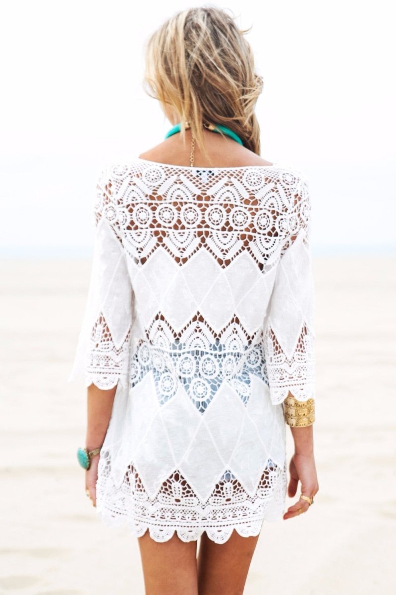 Crochet Beach Bikini Cover Top - Beachy Cover Ups