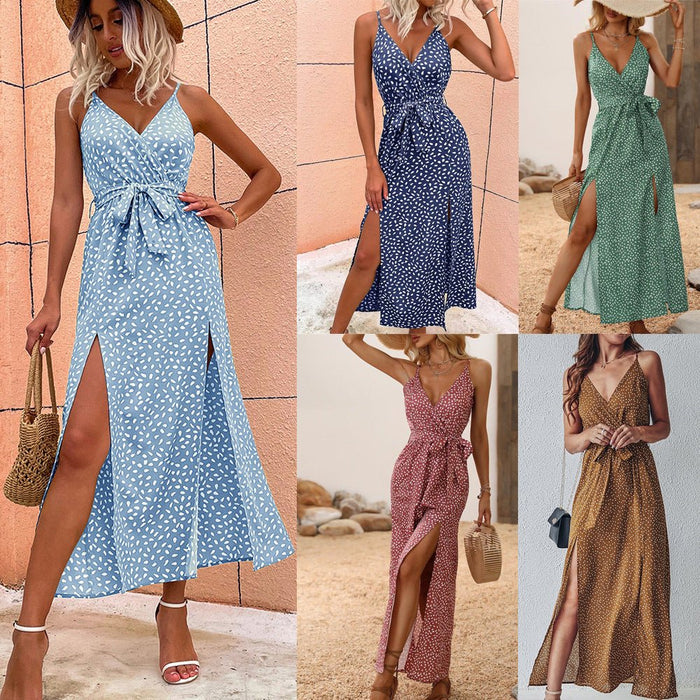 Designed Lace-up Long Skirt Beach Dress - Beachy Cover Ups