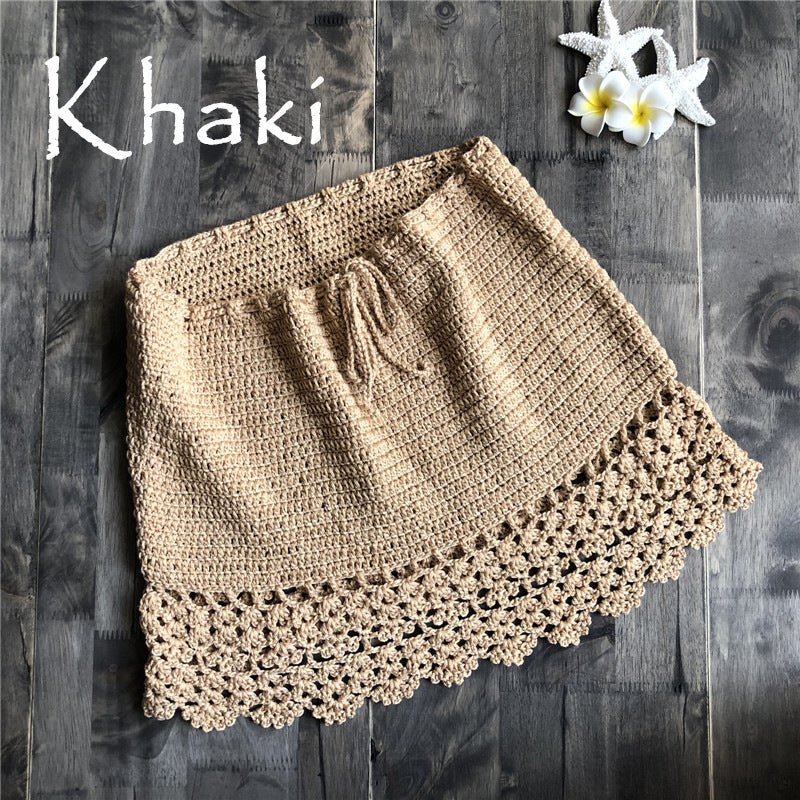 Hand Knitted Beach Bikini Skirt - Beachy Cover Ups