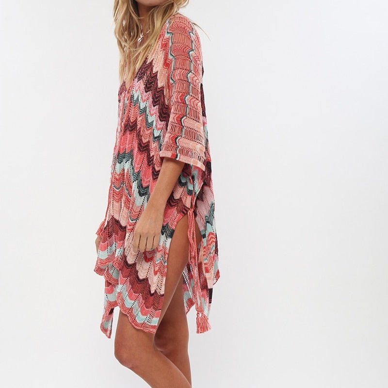 Knitted Triangles Beach Top - Beachy Cover Ups