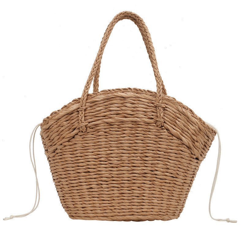 Polka Straw Tie Beach Bag - Beachy Cover Ups