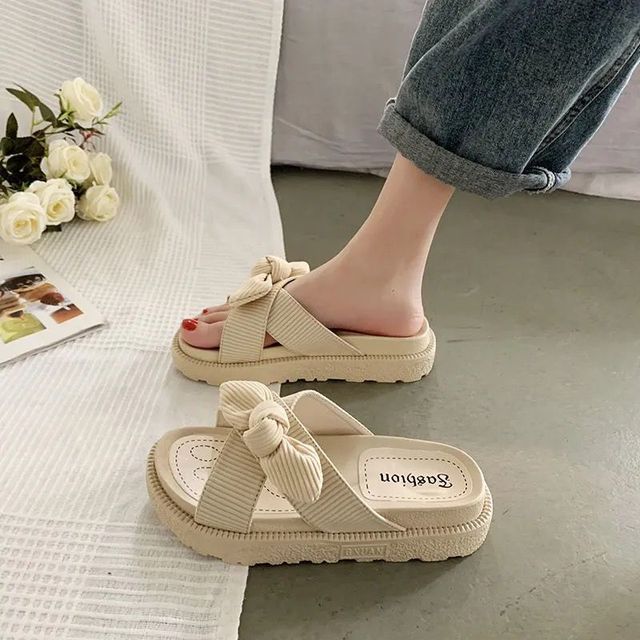 Ribbon Summer Slippers - Beachy Cover Ups