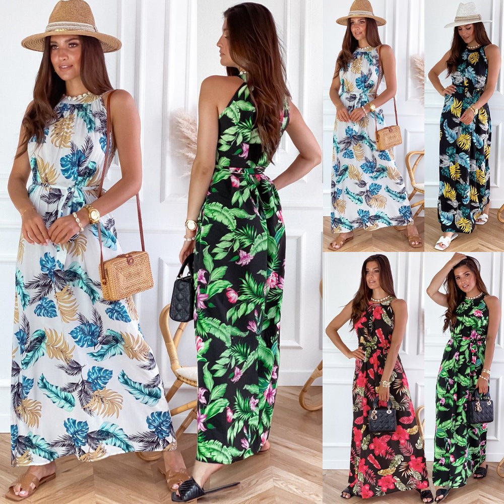 Seaside Fun Design Long Summer Dress - Beachy Cover Ups