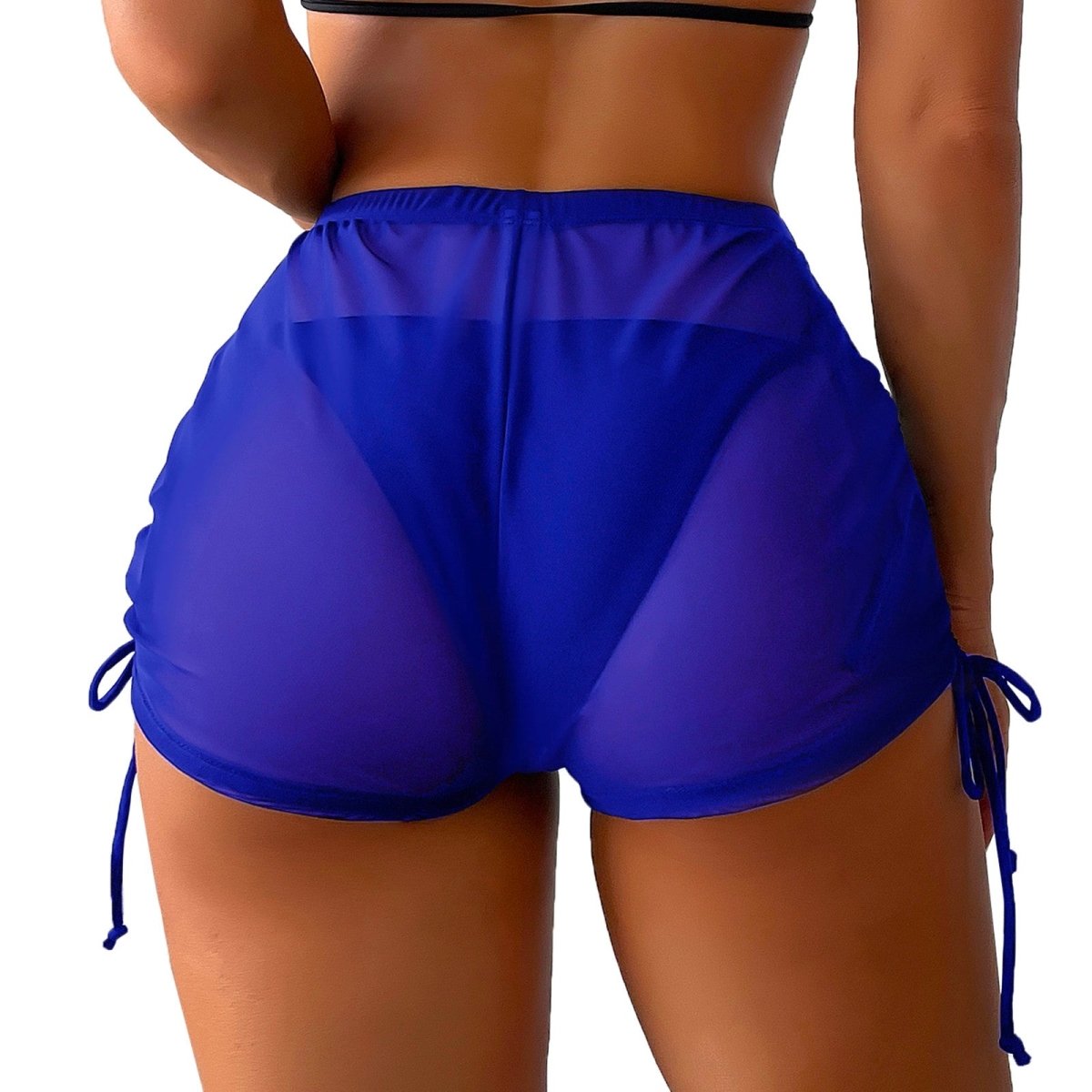 Side Drawstring Mesh Shorts - Beachy Cover Ups