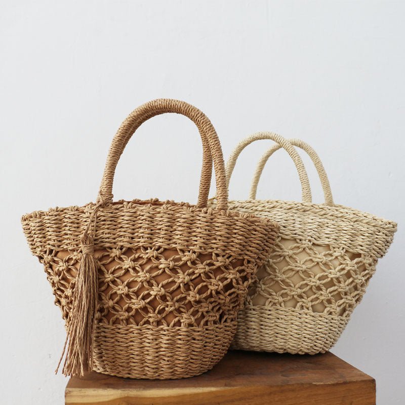 Side Rope Straw Beachy Bag - Beachy Cover Ups