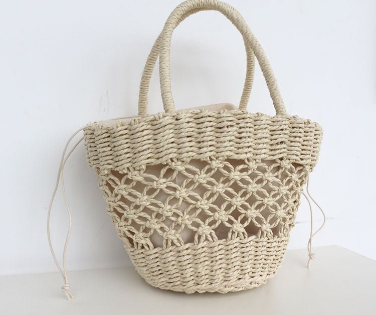 Side Rope Straw Beachy Bag - Beachy Cover Ups