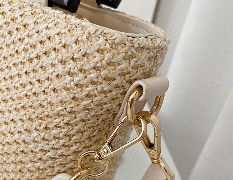 Straw Beach Handbag - Beachy Cover Ups