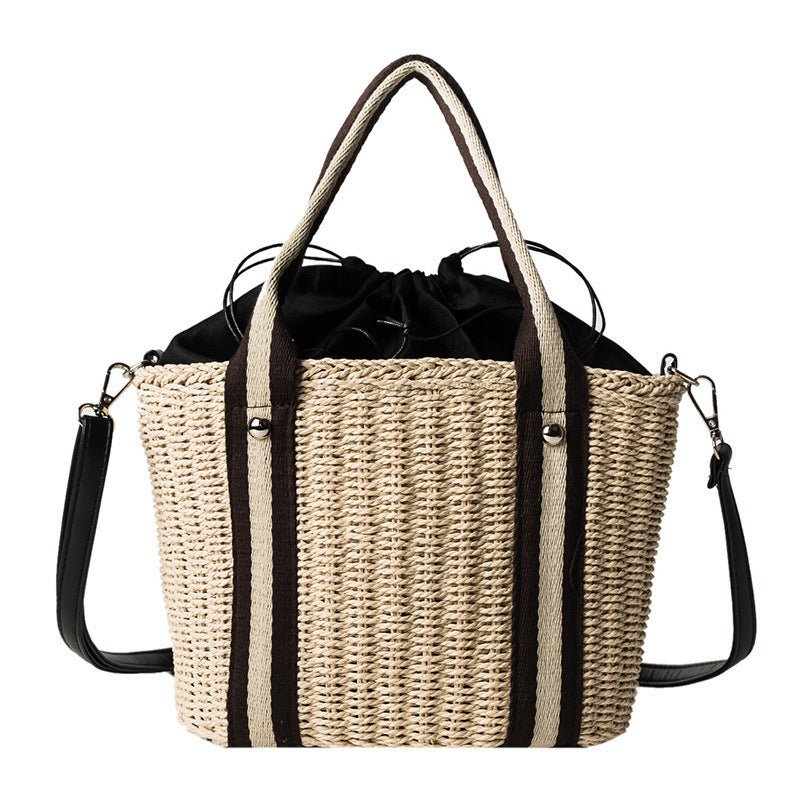 Straw Striped Beachy Bag - Beachy Cover Ups