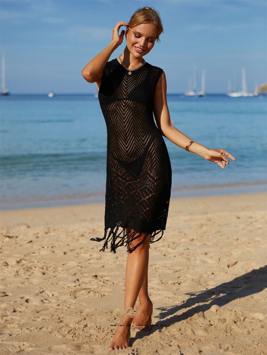 Stringed Short Beach Dress - Beachy Cover Ups