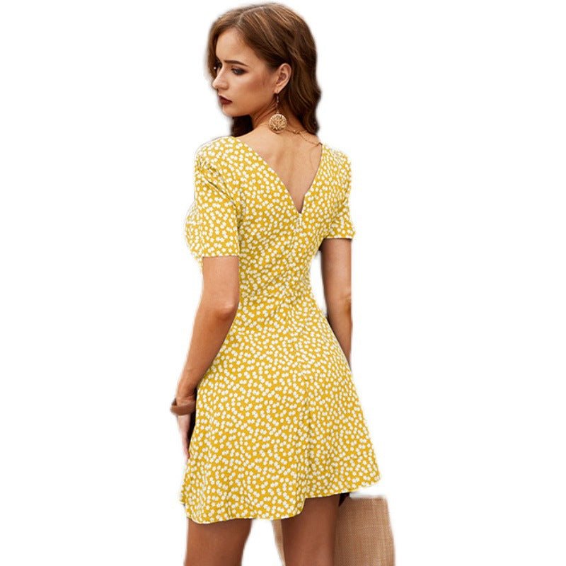 Yellow Polka Beach Dress - Beachy Cover Ups